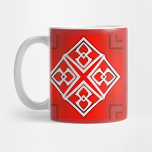 Bright Red Kaleidoscope Pattern (Seamless) 17 Mug